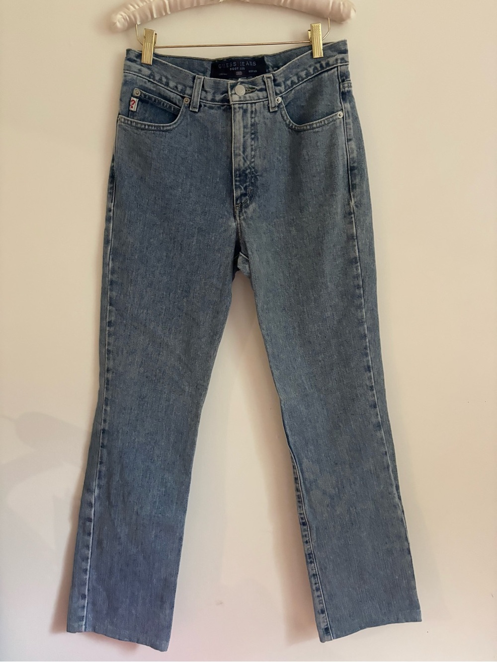 Vintage 90’s Guess 060 Jeans Women's High-Rise Boot Leg Jeans - Light Blue